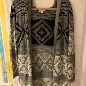Tribal print cardigan